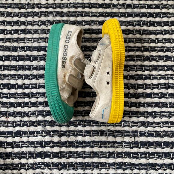🌿Bobo Choses Contrast Colors Canvas Strappy Trainers Sneakers 30 - Picture 1 of 9